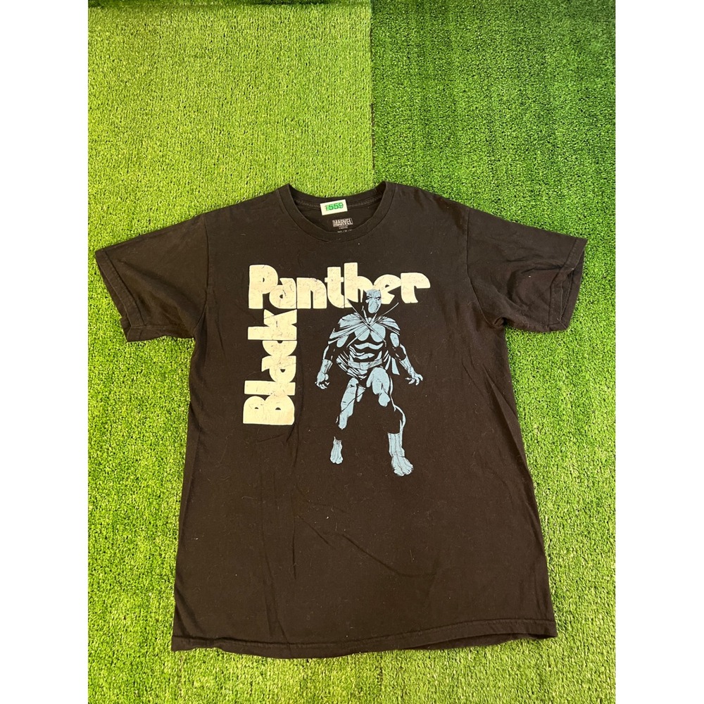 Marvel‎ Black Panther Graphic Tee Mens Medium Black Cotton Short Sleeve T-Shirt